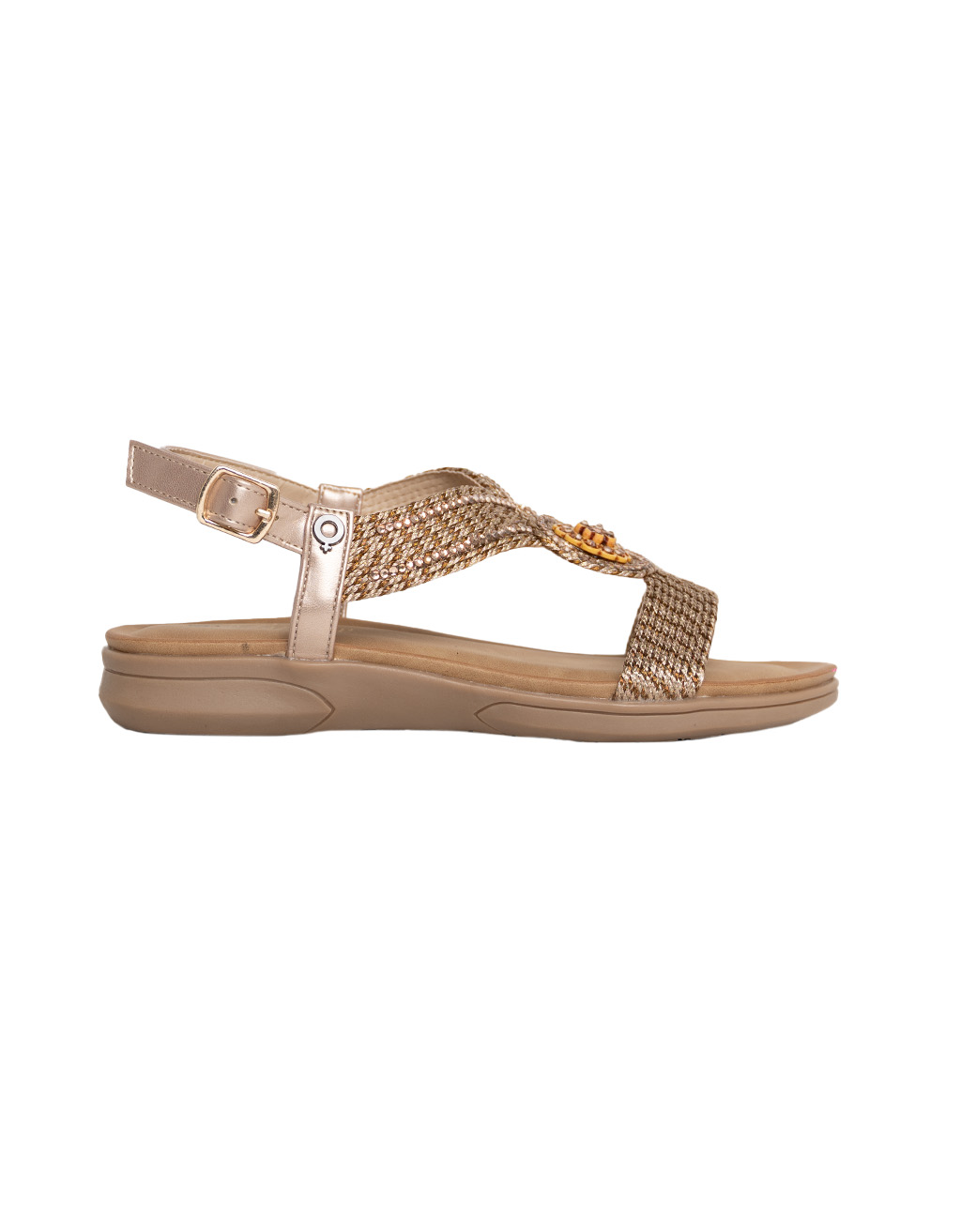 Rosé Woven Sandal